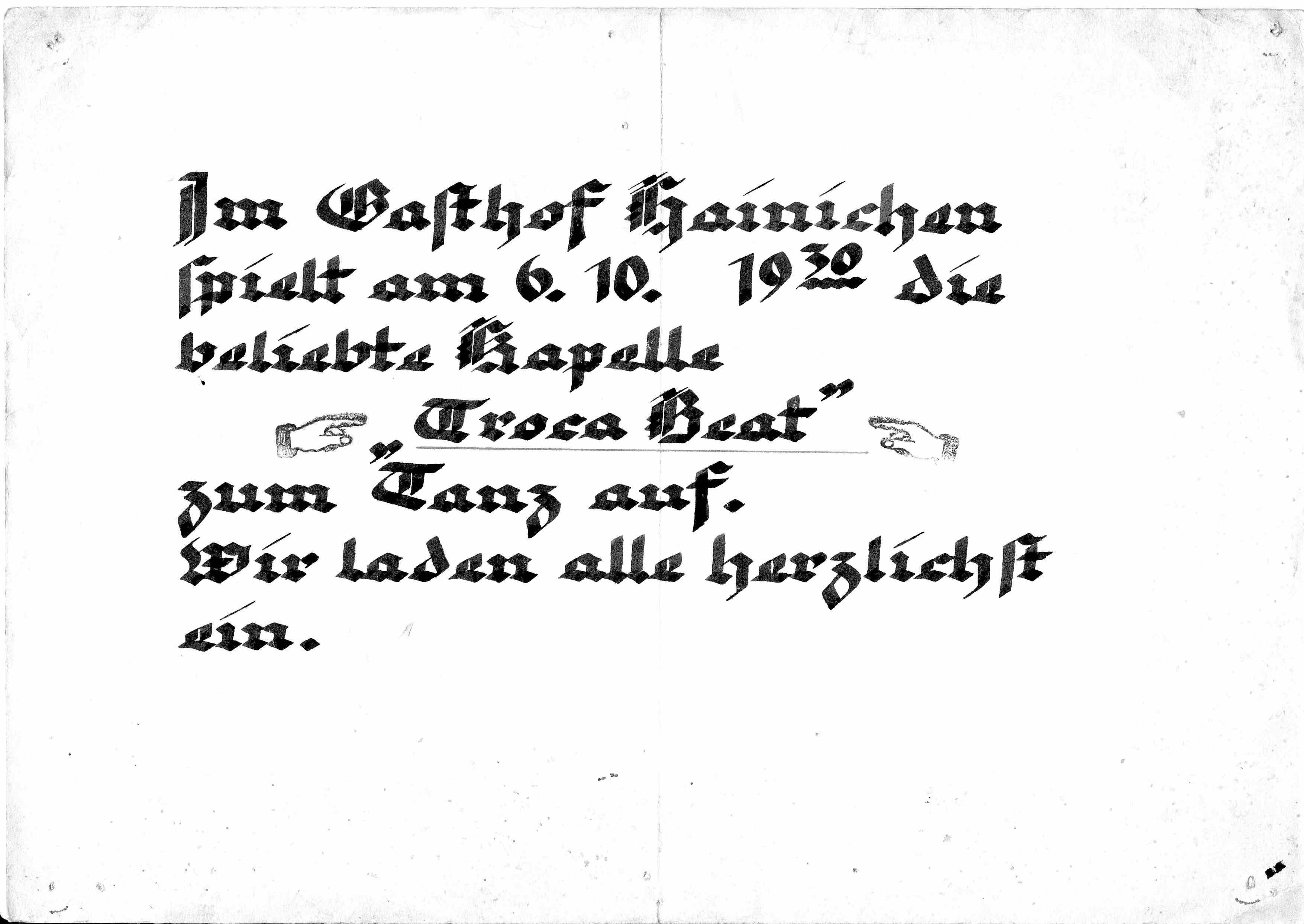 Auftrittsplakat Hainichen für den 06.10.1967