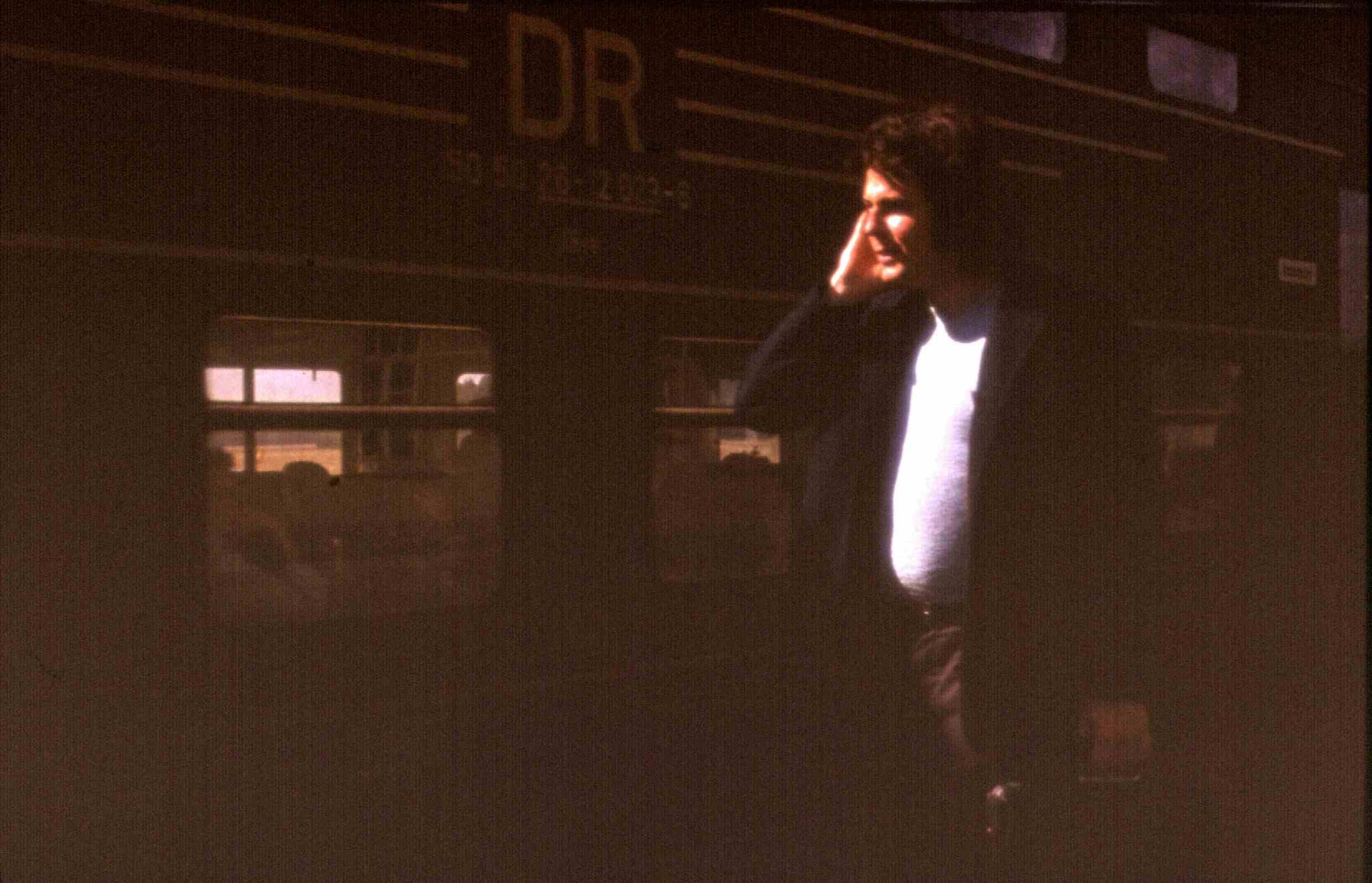 Frank Winkler mit Doppelstockzug